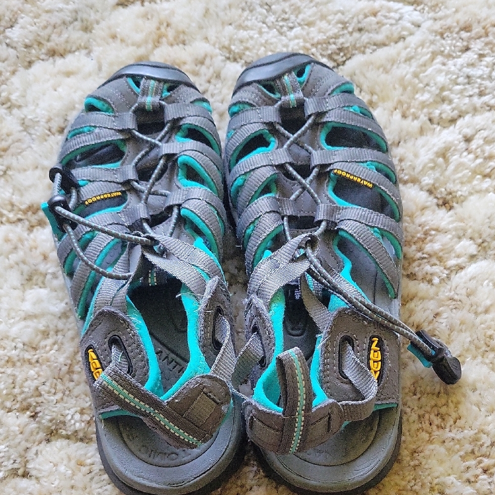 Keen Charcoal and Aqua Outdoor Sandals